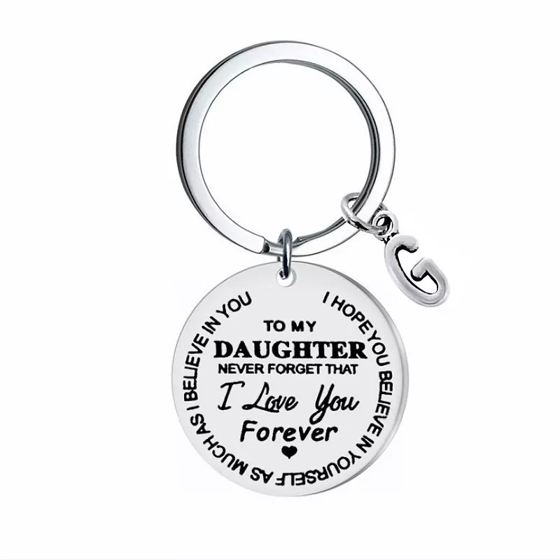 INF Nyckelring med tag "To my Daughter" (Till min dotter) Rostfritt stål