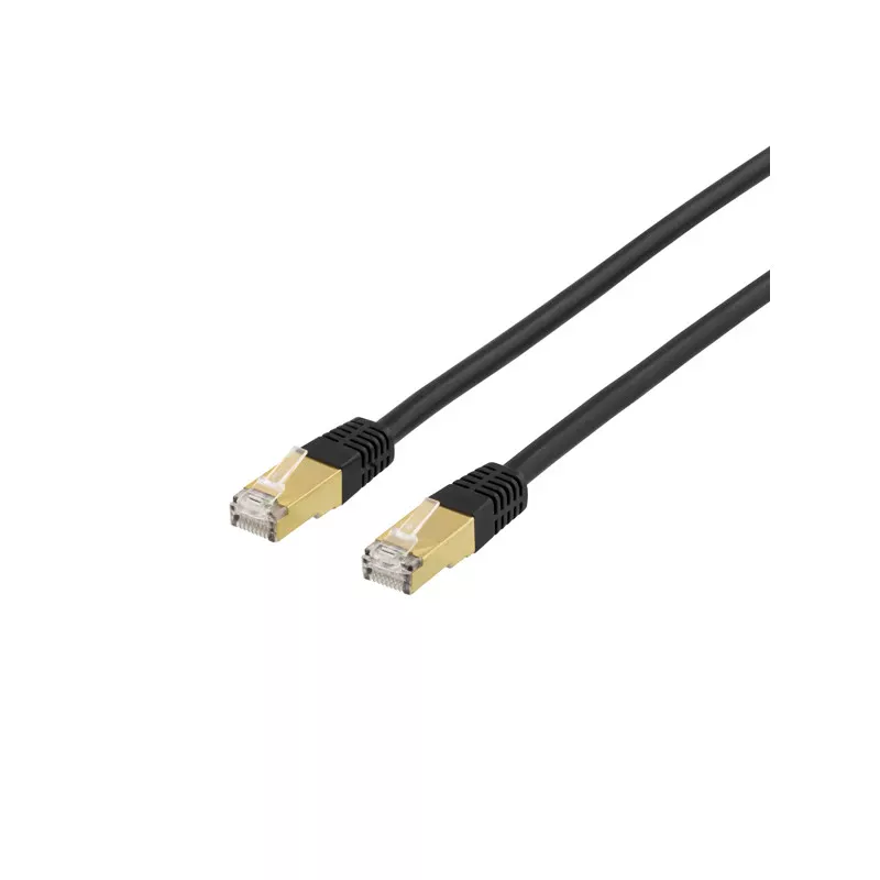 deltaco S/FTP Cat7 patch cable 10m 600MHz Delta Certif RJ45 black
