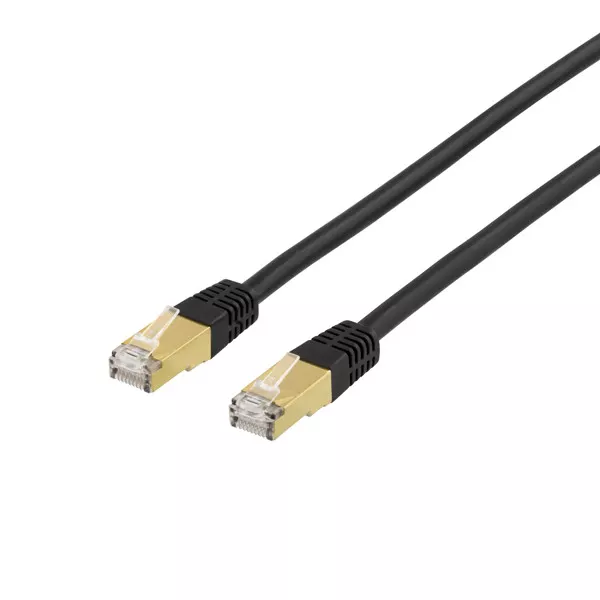 deltaco S/FTP Cat7 patch cable 3m 600MHz DeltaCertif LSZH RJ45 black