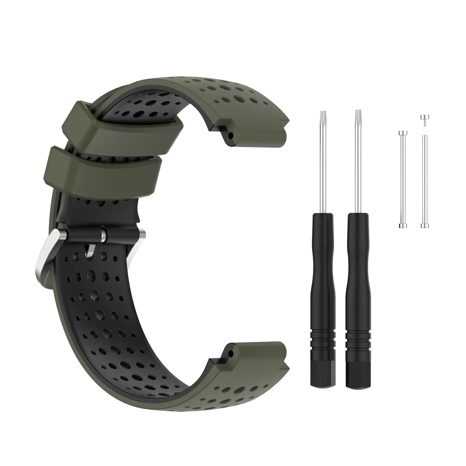 INF Klockarmband silikon Garmin Forerunner 220, 230, 235, 630, 620, 735XT, Approach Grön