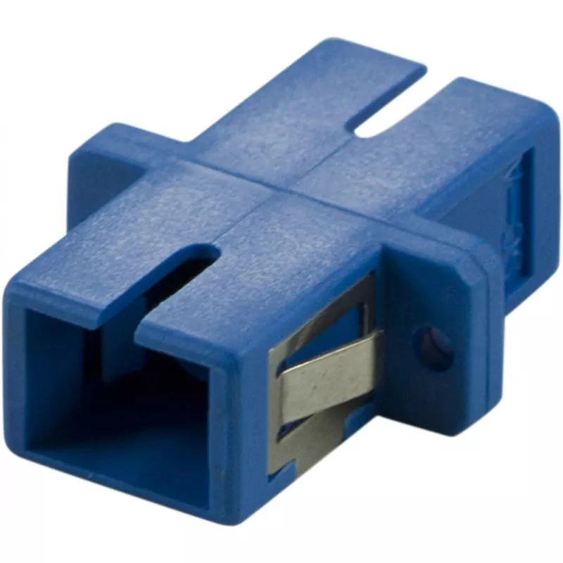 deltaco Fiber coupler snap-in, 1xSC-SC, Singlemode, simplex, blue
