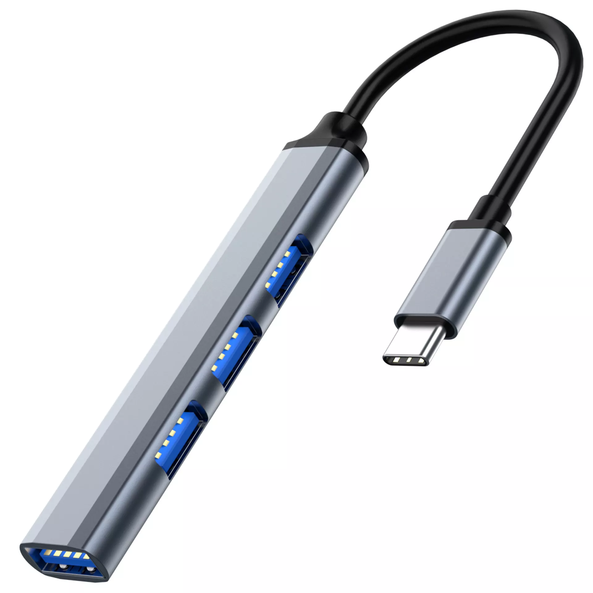 INF USB-Hubb, USB-C med 4 USB-portar, 5 Gbps