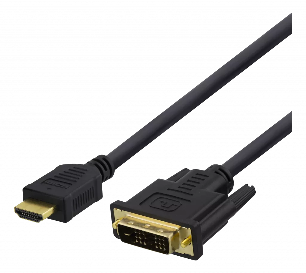 deltaco HDMI to DVI cable, 1m, Full HD, black