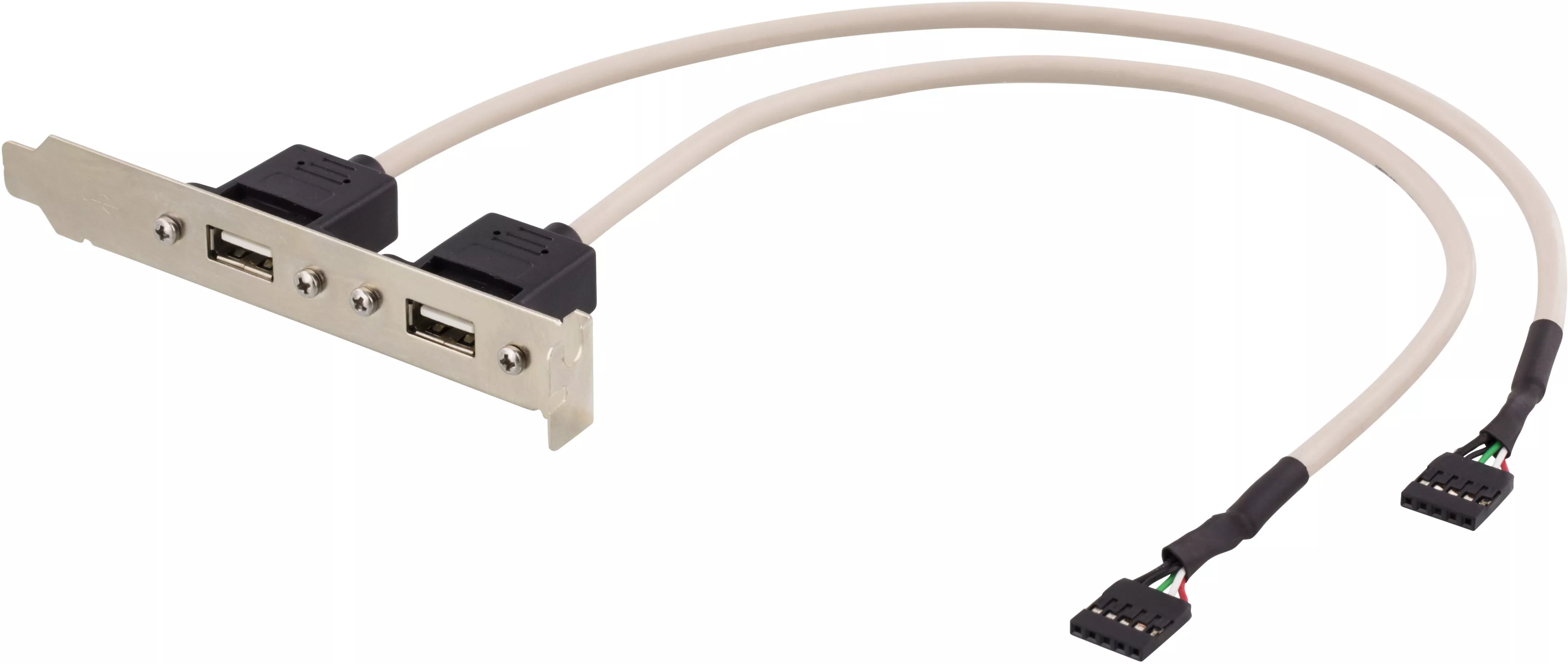deltaco 2x5-pin USB connector for motherboard USB support, 30cm