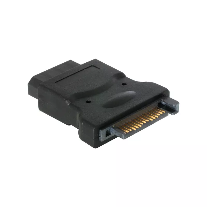 BEMATIK - Adattatore SATA 15P-15P al maschio-femmina-Latch