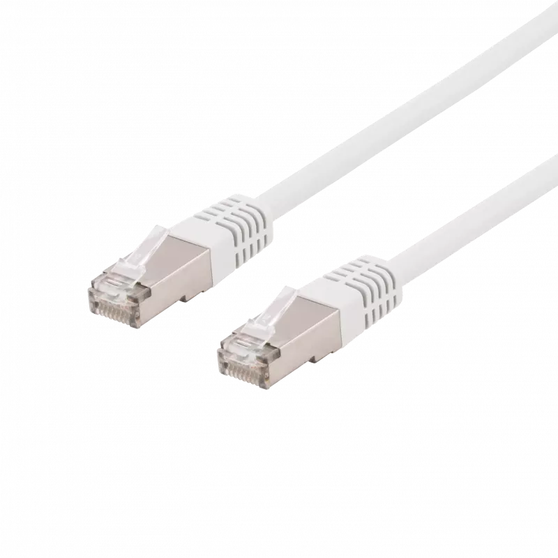 deltaco S/FTP Cat6 patch cable, LSZH, 0.5m, white