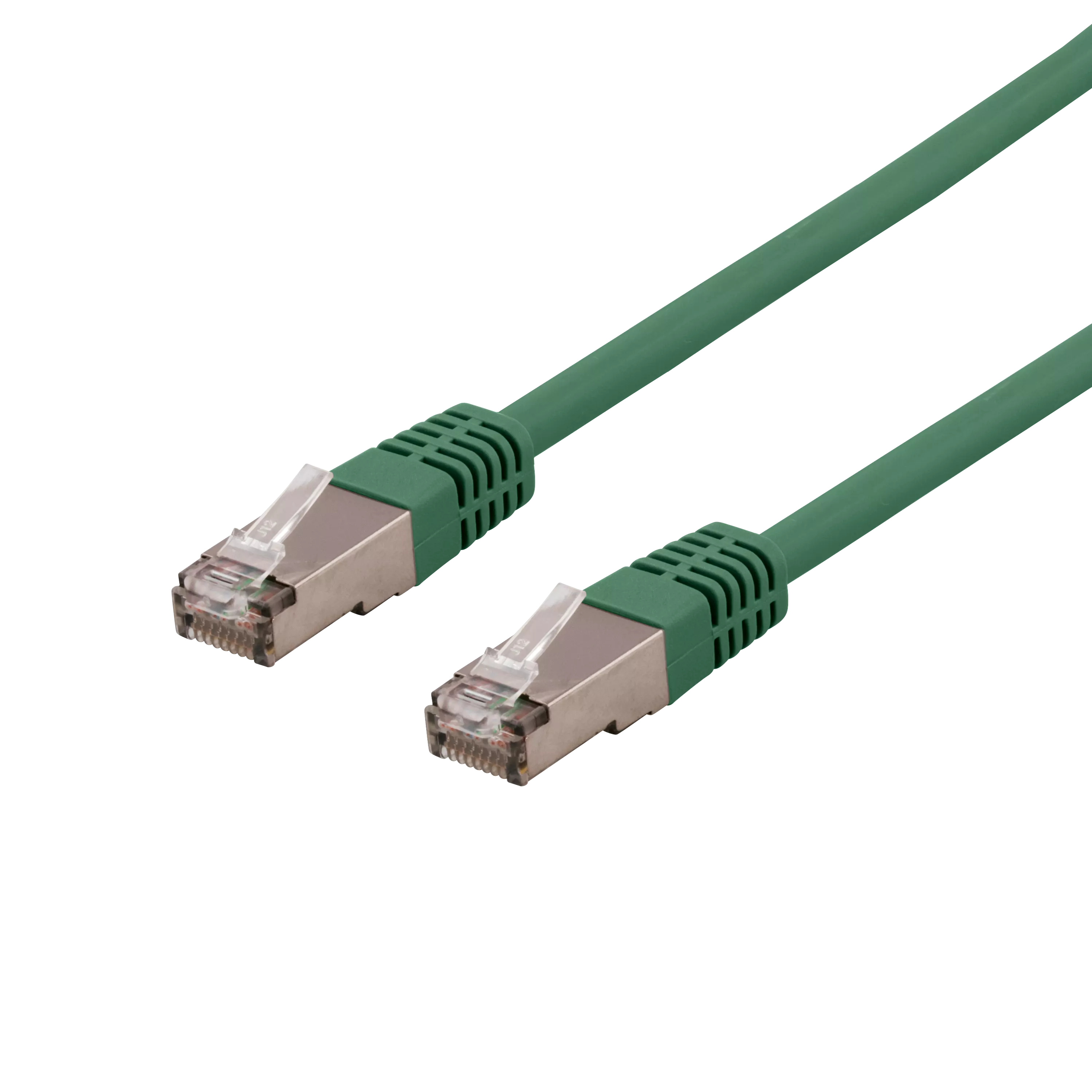 deltaco S/FTP Cat6 patch cable, LSZH, 2m, green
