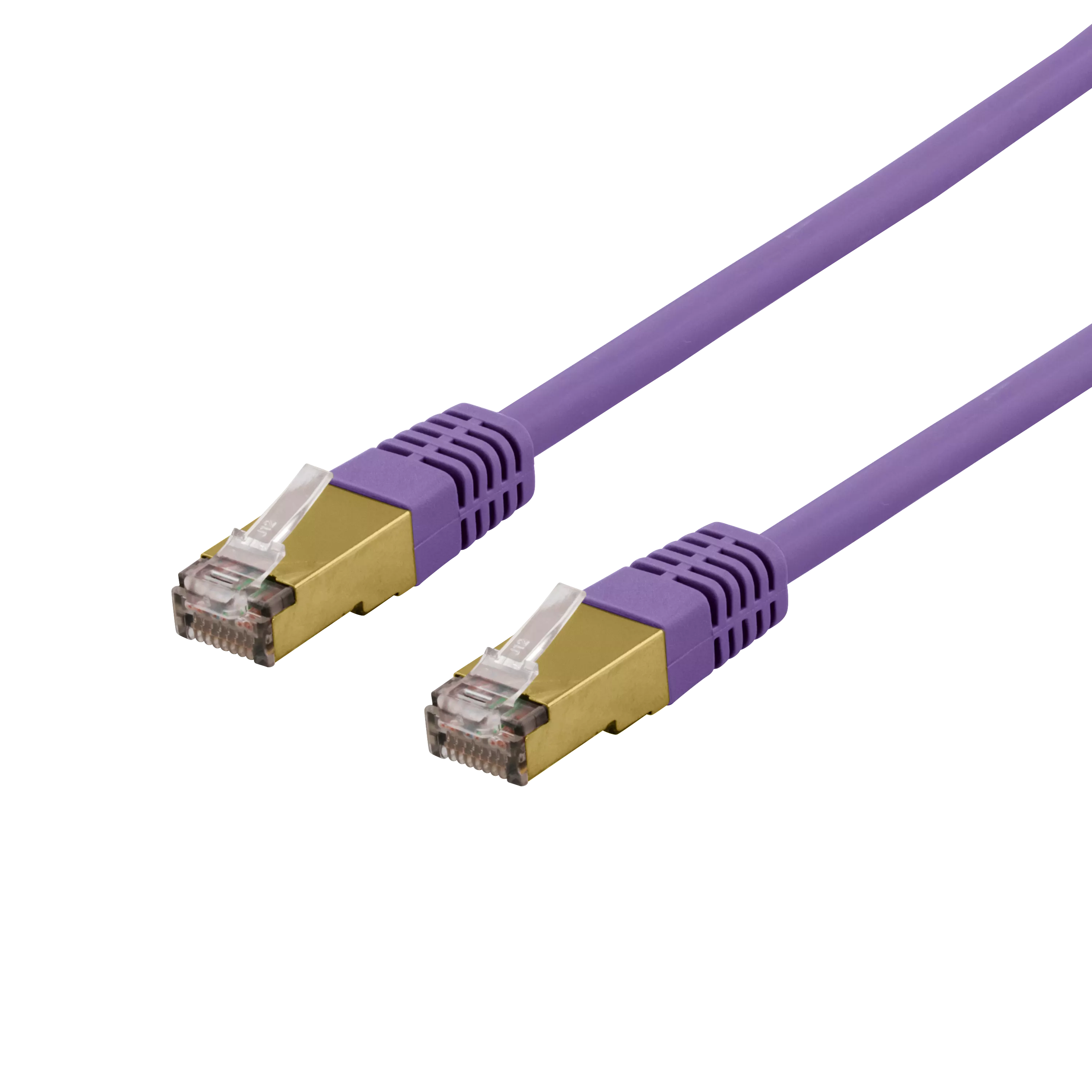 deltaco S/FTP Cat6a patch cable 3m 500MHz Deltacertified LSZH purple