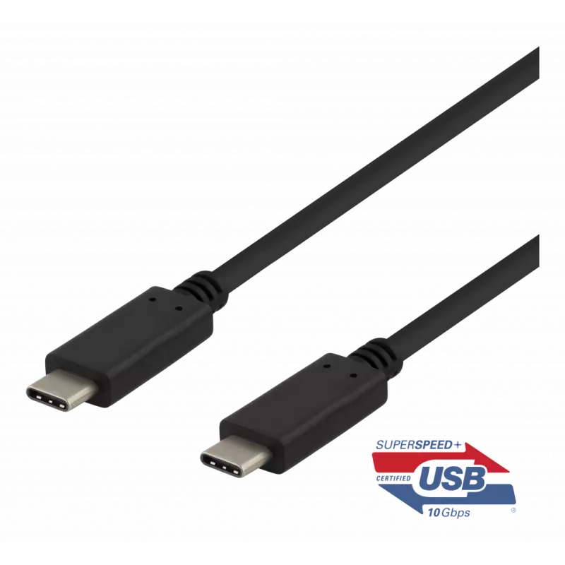 deltaco USBC to USBC cable 1m 10Gbps 100W 5A USB 3.1 Gen 2 Emarket