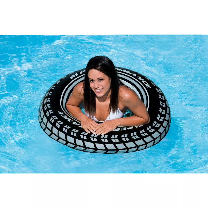 Bouée Géante Pneu Intex 91cm - Noir - Pour Piscine, Plage Et Jeux Aquatiques - Enfants Et Adultes