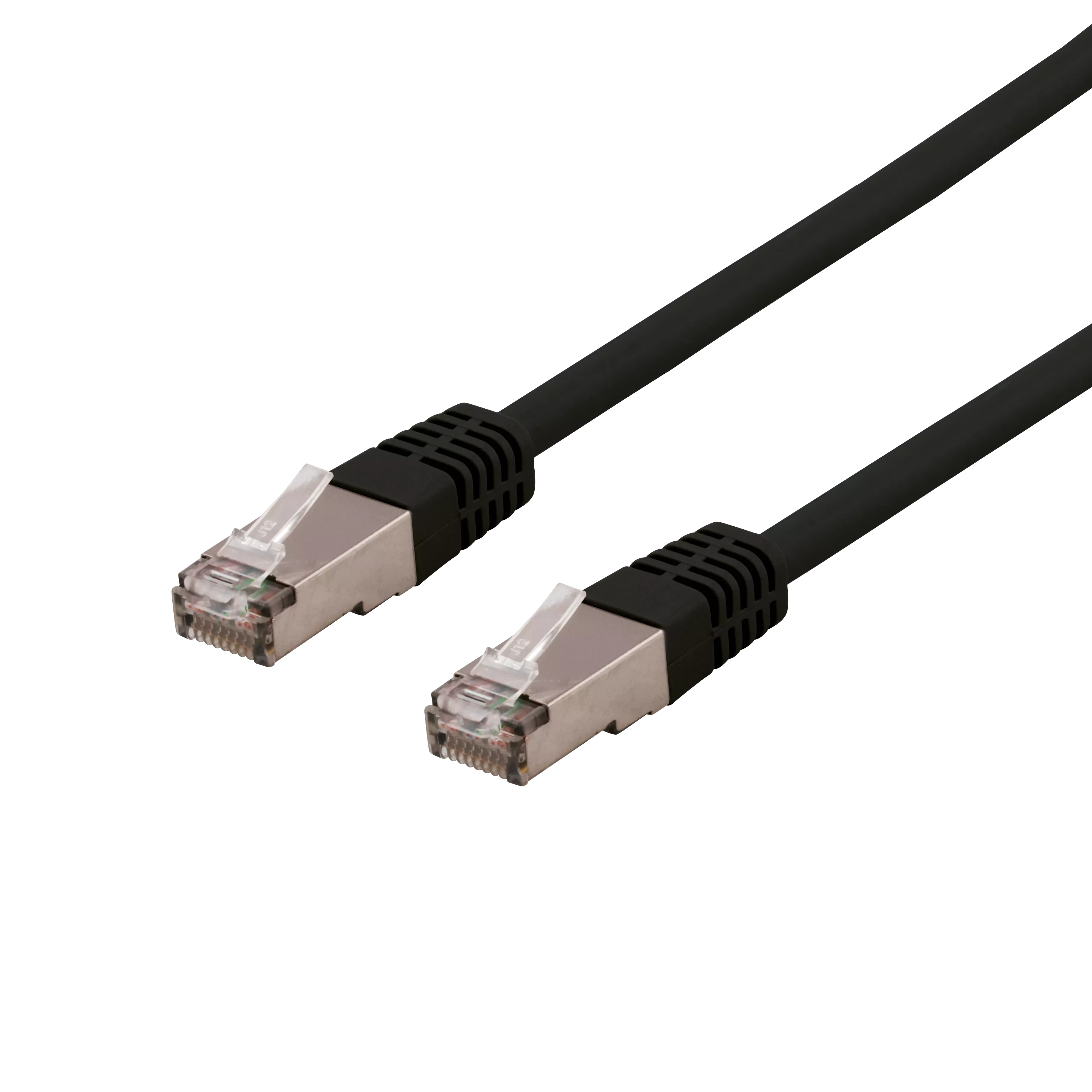 deltaco U/FTP Cat6a patch cable, LSZH, 0.3m, black