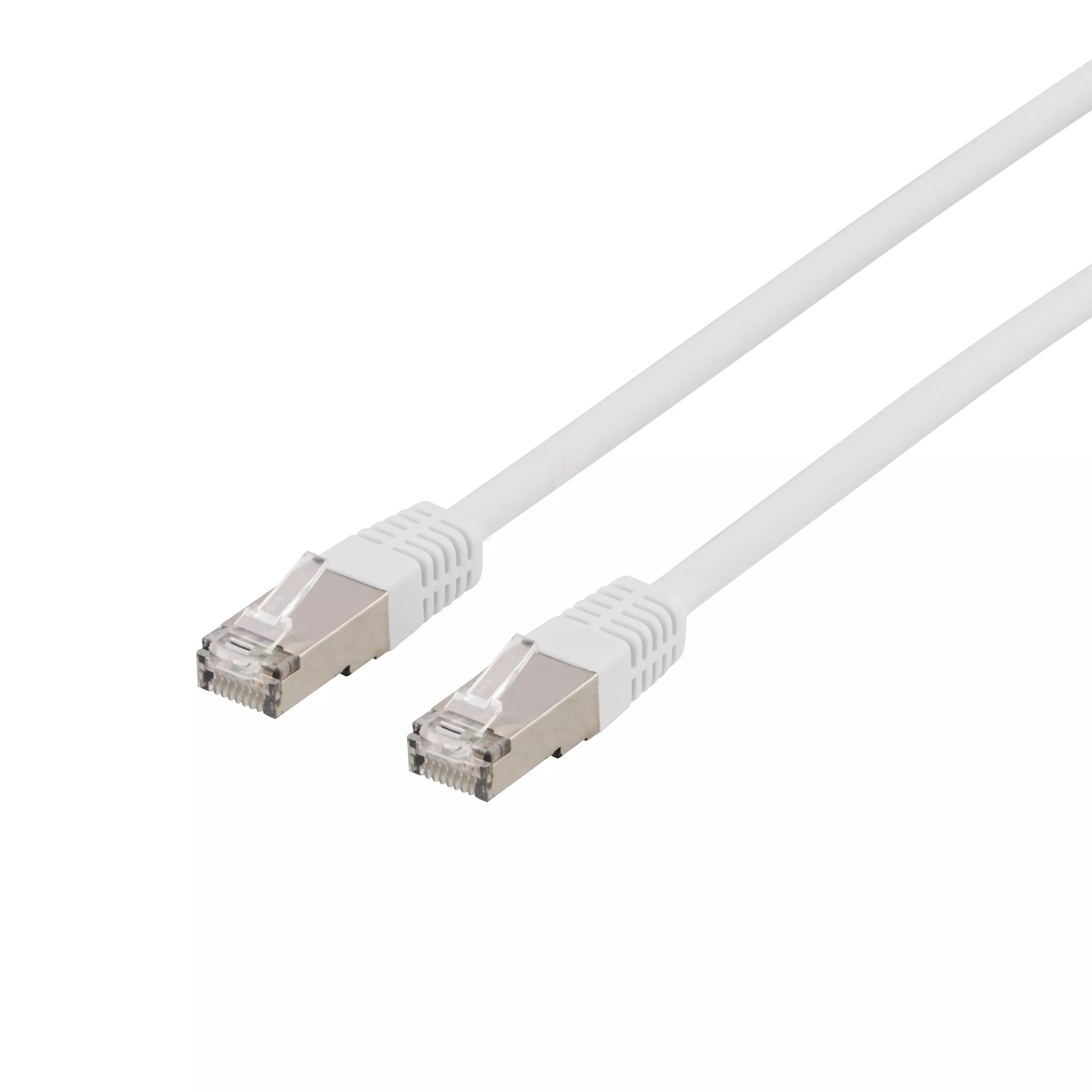 deltaco U/FTP Cat6a patch cable 2m 500MHz Deltacertified LSZH white