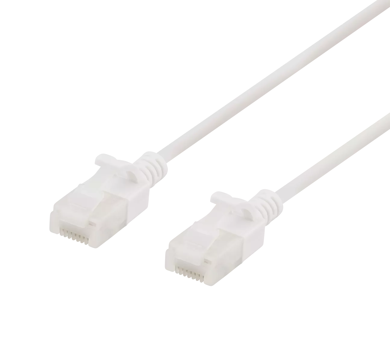 deltaco U/UTP Cat6a patch cable, slim, 3,5mm diameter, 1m, white