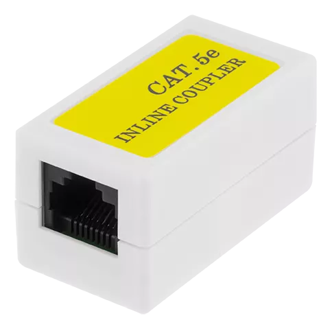 deltaco Coupler Cat5e, UTP (unshielded), female-female, white