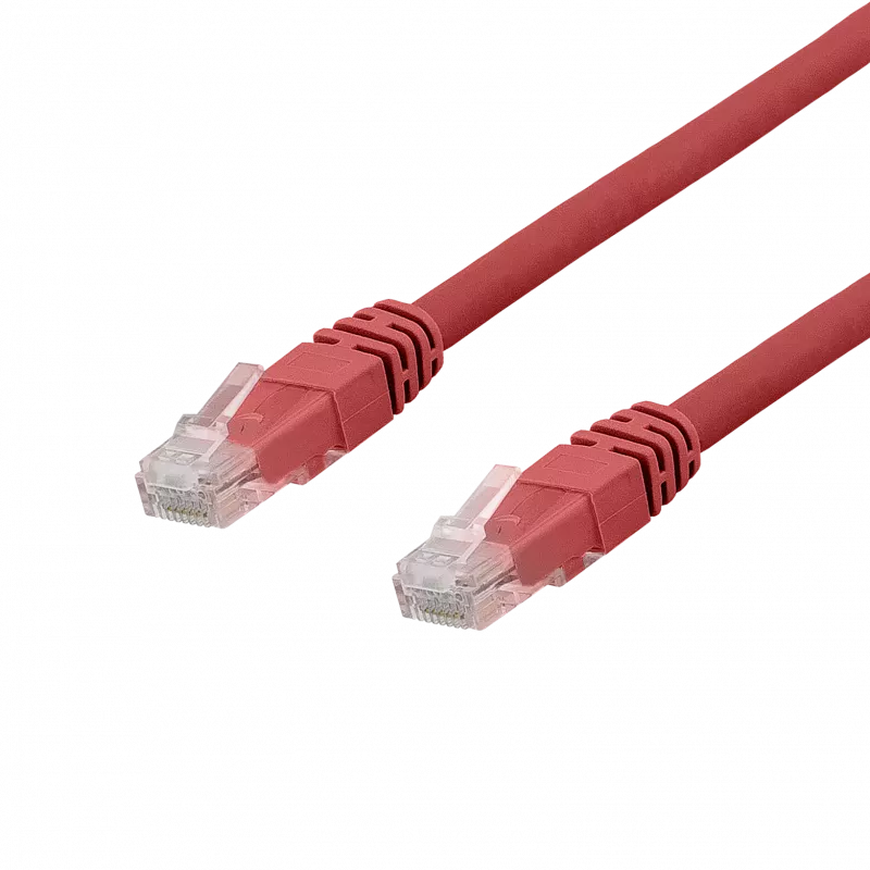 deltaco U/UTP Cat6a patch cable, LSZH, 1.5m, red