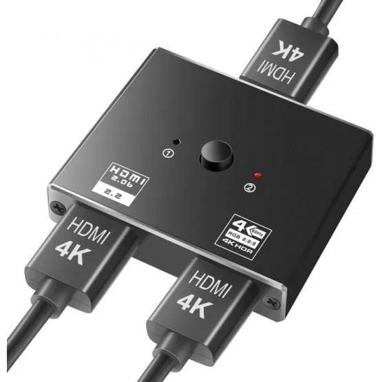INF HDMI 2.0 Switch 2 in 1 out 4K HDMI Splitter 1 in 2 out