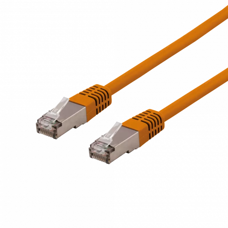 deltaco S/FTP Cat6 patch cable 1m 250MHz Deltacertified LSZH orange