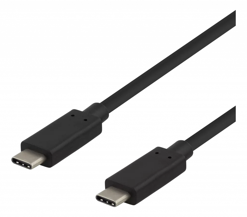 deltaco USB-C cable, 1m, USB 3.2 Gen 2, 10 Gbps, 60W, black