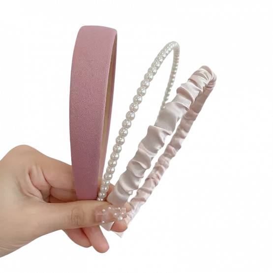 INF Elegant Pearl Pannband för Dam Hårband 3 Styck