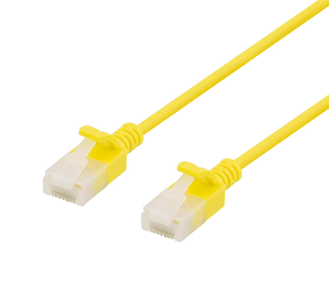 deltaco U/UTP Cat6a patch cable, slim, 3.5mm diameter, 1m, yellow
