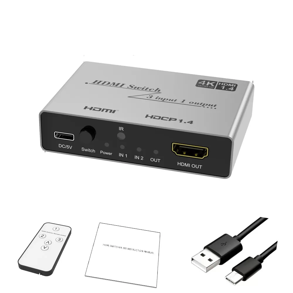 INF 3 in 1 ut HDMI-Omkopplare 4K 30Hz