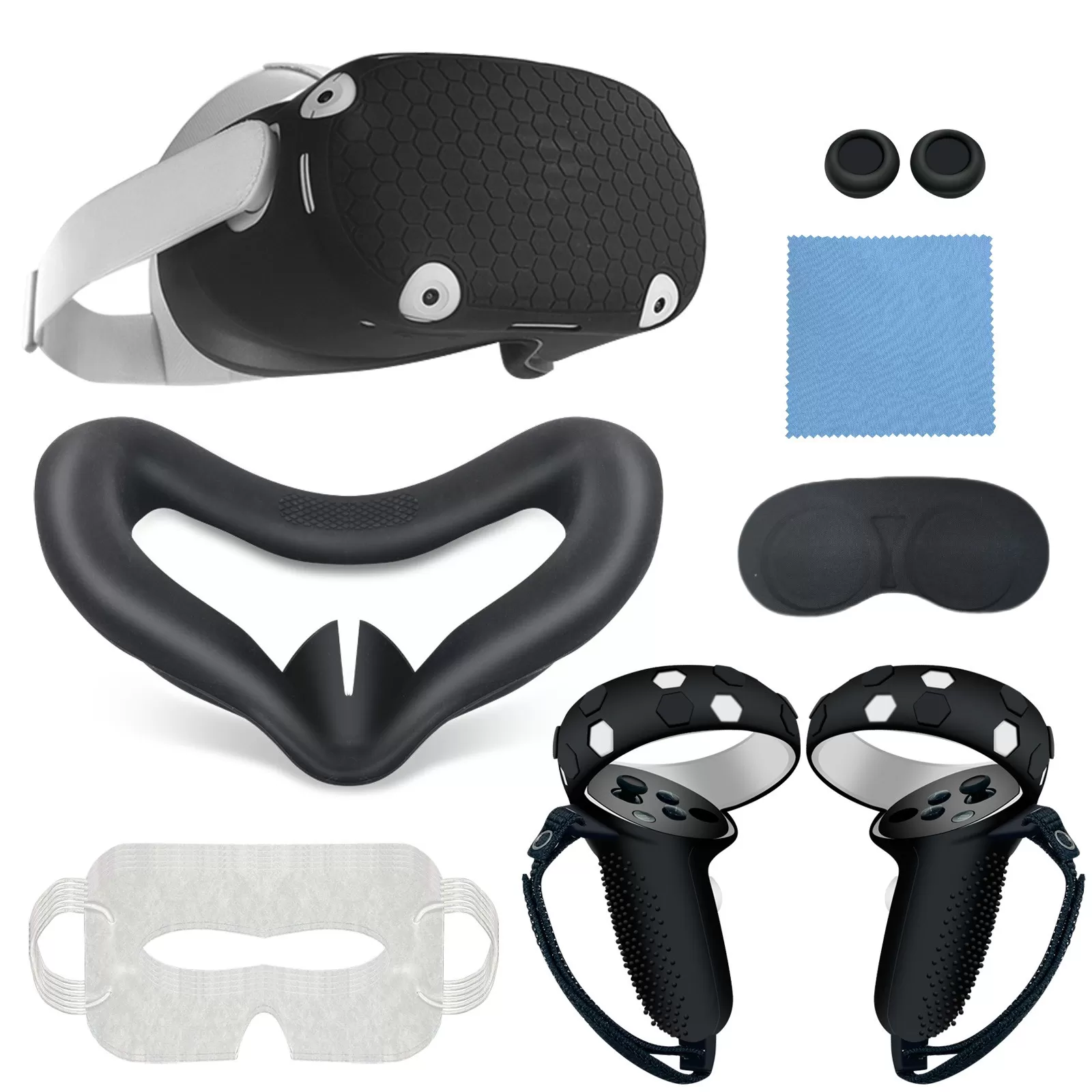 INF Oculus Quest 2 och Meta Quest 2 Tillbehör och Skydd Svart