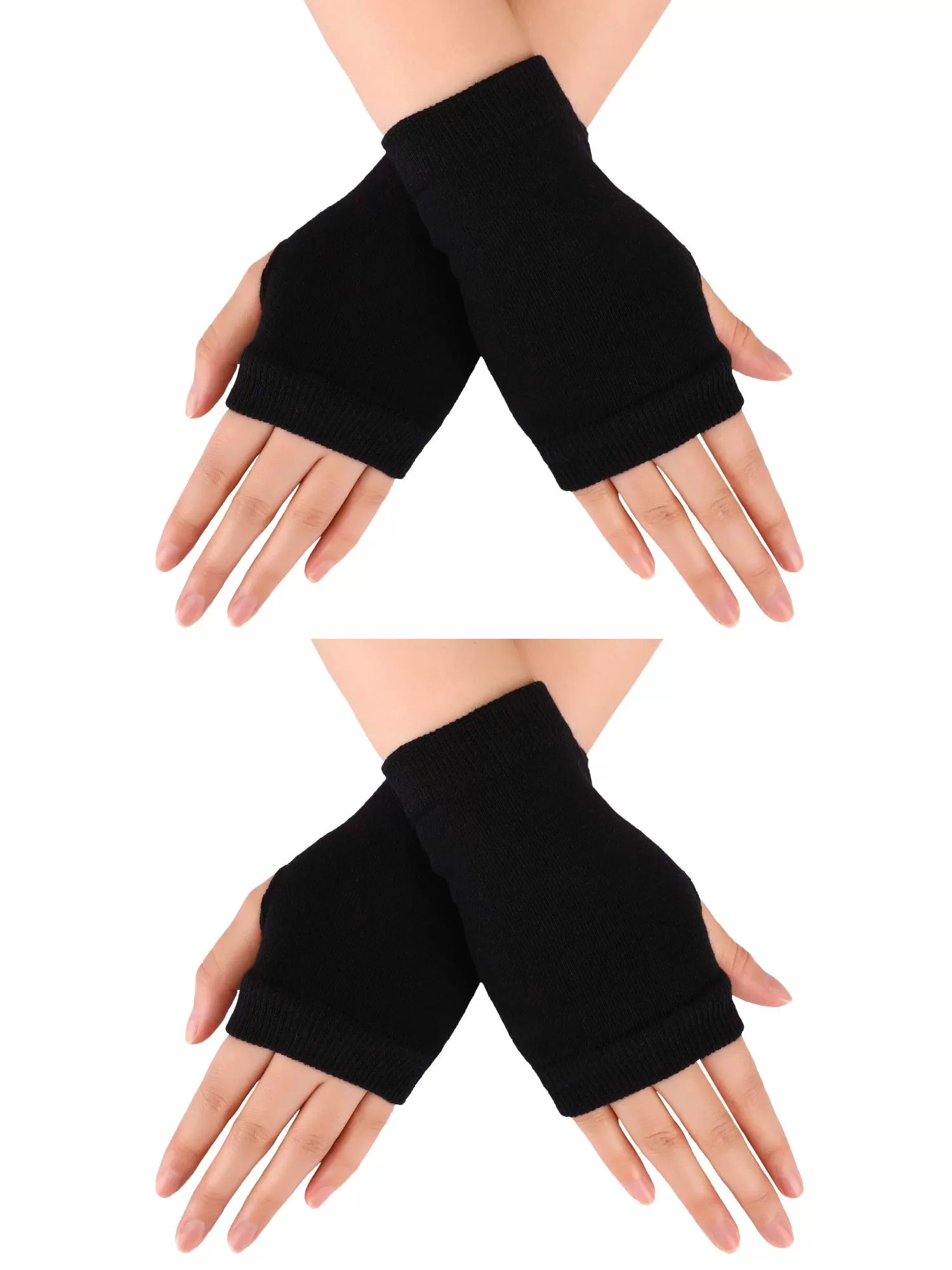 INF 2 par Vintervarma Stretchiga Halvfingerhandskar