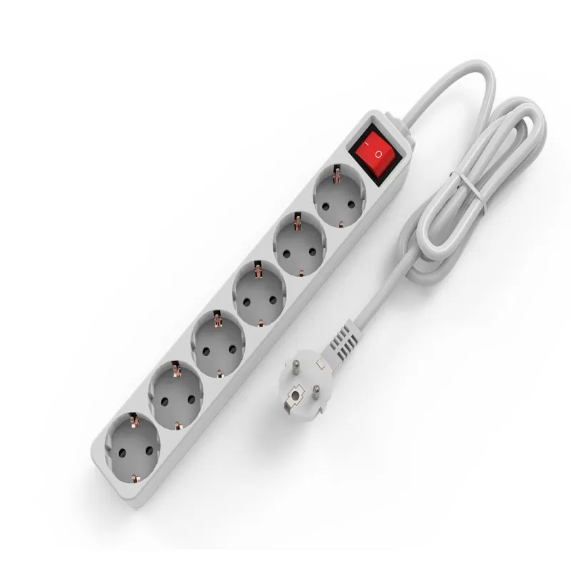 INF EU-kontaktadapter, grenuttag 1,5 m 6 AC-uttag