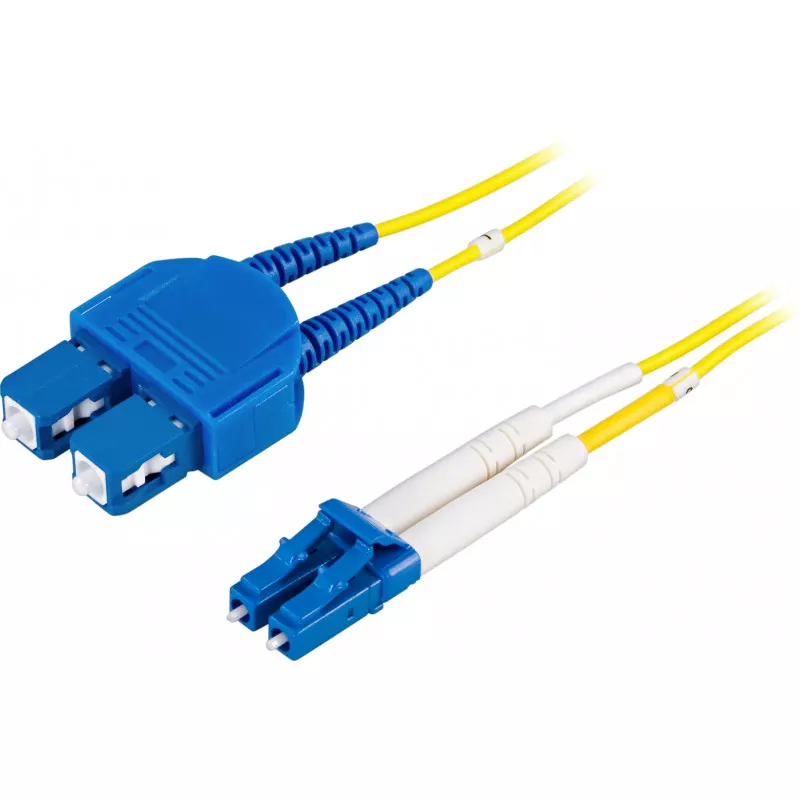 deltaco OS2 Fiber cable, LC - SC, duplex, singlemode, 5m