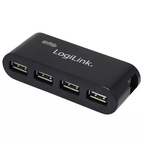 LogiLink USB 2.0-hub 4-port Svart