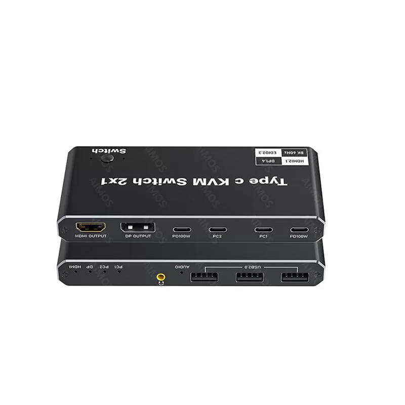 INF 2 in 1 ut USB-C KVM-switch 8K 60Hz 4K 120Hz, 2 ports USB-C switch