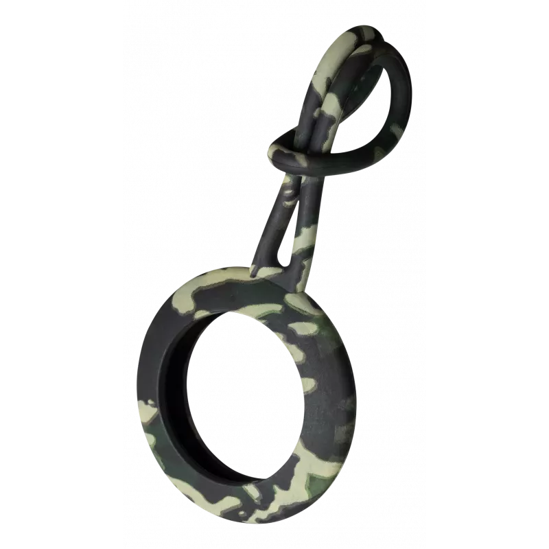 deltaco Apple AirTag case, silicone, hanger, camouflage