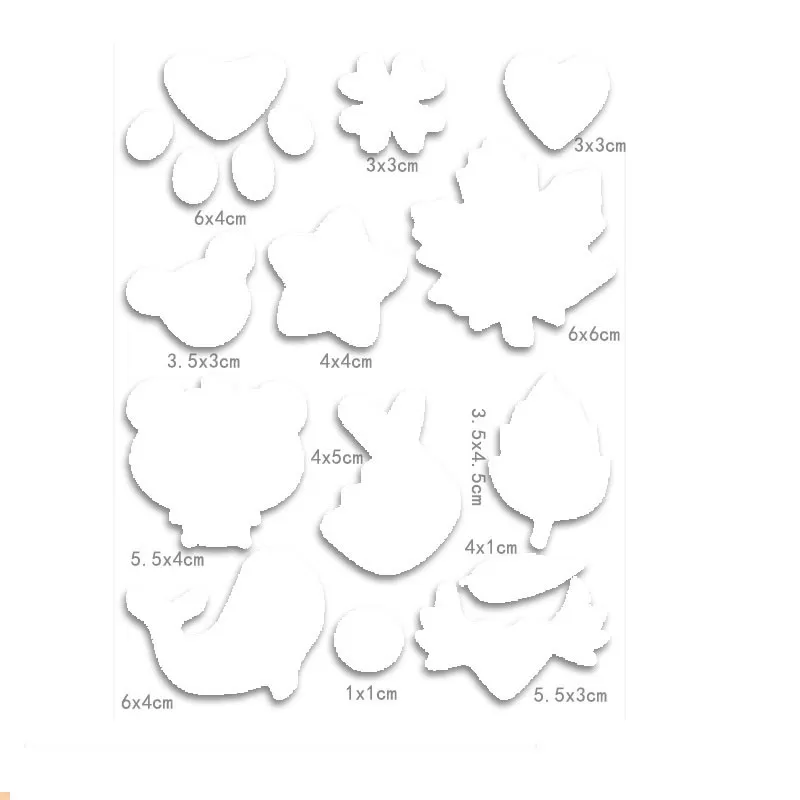 INF Självhäftande Lappar för Kläder - 10 Ark Vit