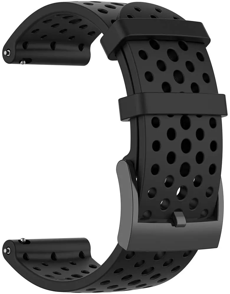 INF Suunto 7/9/9Baro/D5/Spartan/Fossil Nate/Q armband silikon Svart