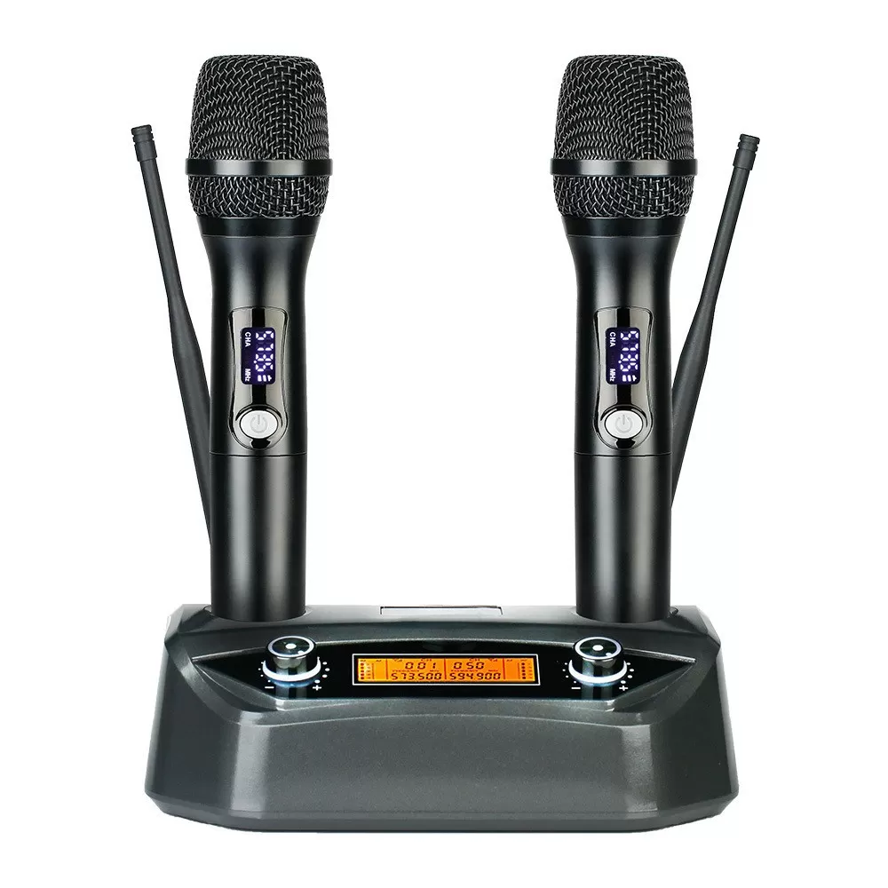 INF Dual professionell trådlös mikrofon med fast mottagare