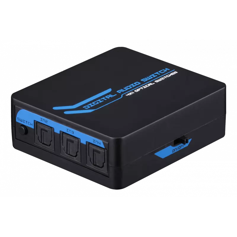 deltacoimp SPDIF/TOSLINK Digital Optic Au 4x1 Switch IR Remote Control