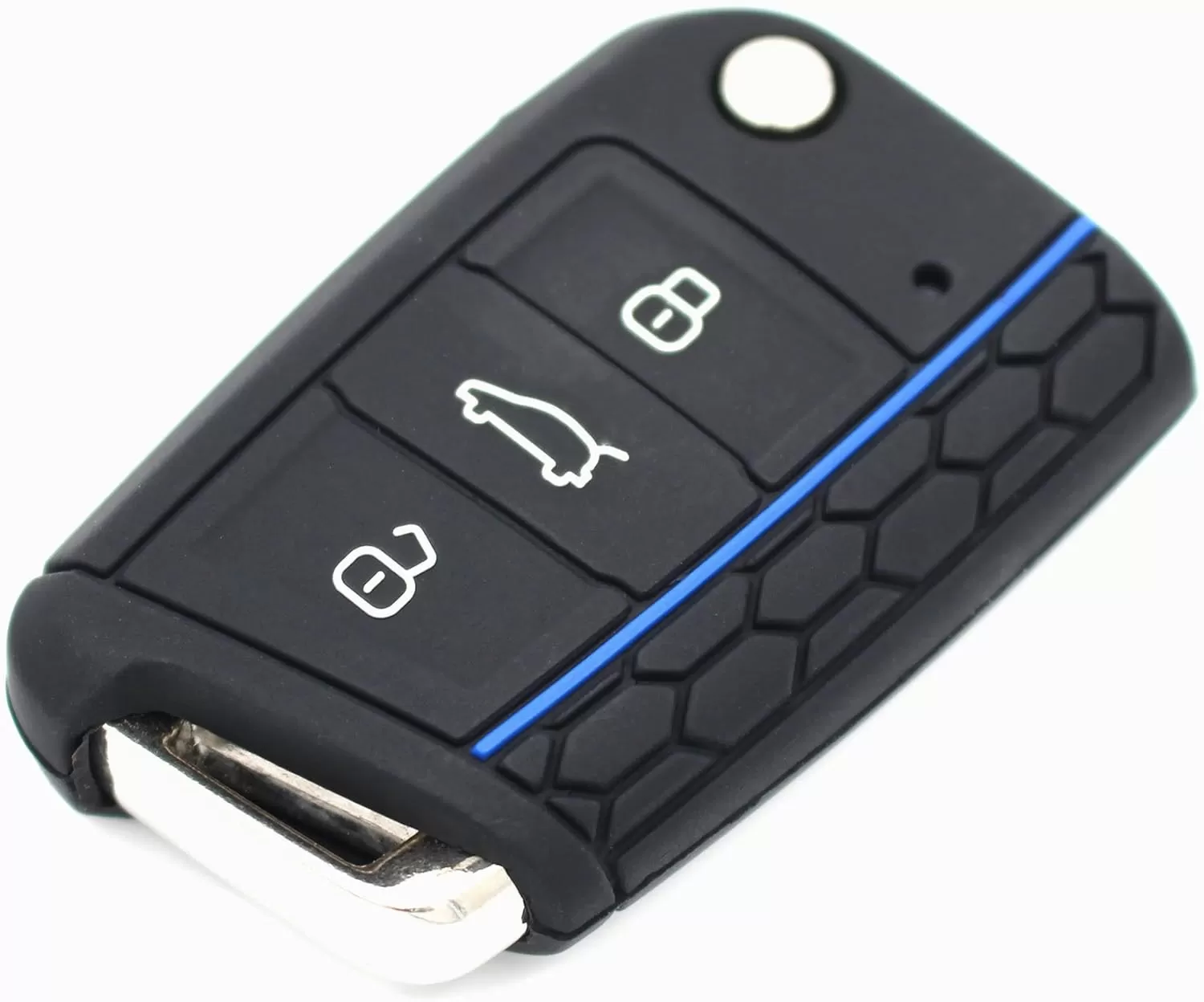 INF Bilnyckelfodral för Golf 7/Lingdu/New Octavia/Karoq/Kodiak/Komik/Yedi Svart + Blå