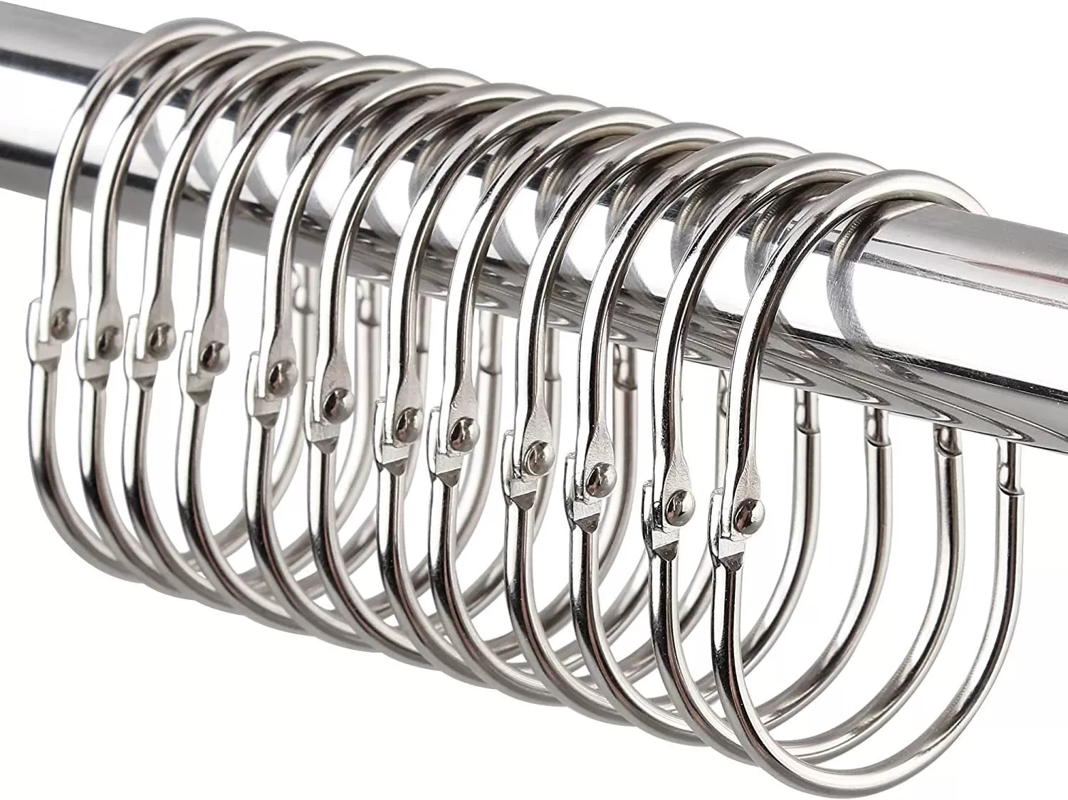 INF Gardinringar / Ringar för duschdraperi 12-pack Silver