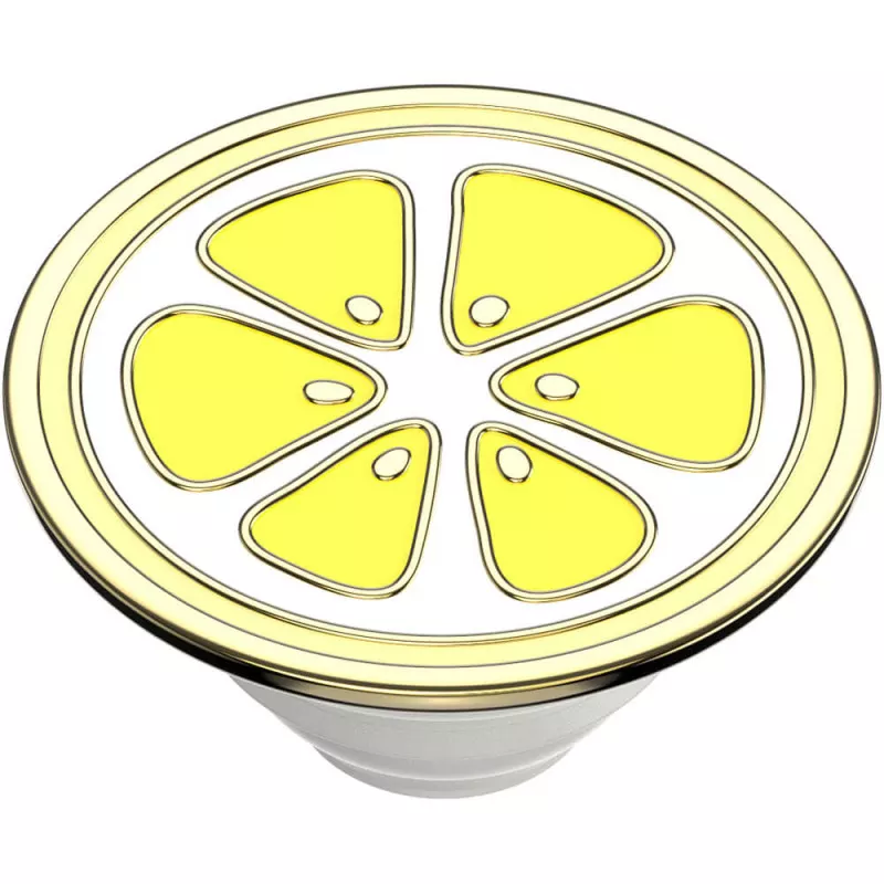 INF POPSOCKETS Enamel Lemon Slice Yellow Avtagbart Grip med
