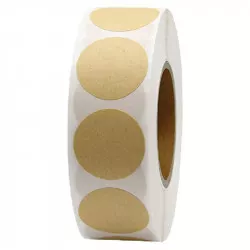 Rund etikettetikett 25 mm Brun 1 rulle 500 st Rund etikettetikett 25 mm Brun 1 rulle 500 st