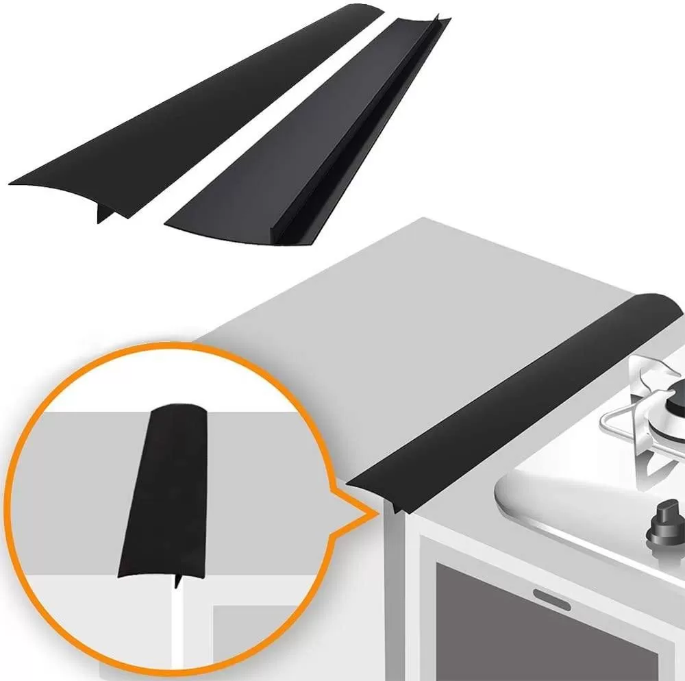 INF Spislist - håller rent mellan spis och skåp 61.5 cm Svart 2-pack