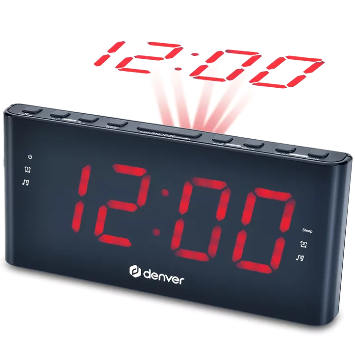 Denver Klockradio med projektion och två alarm