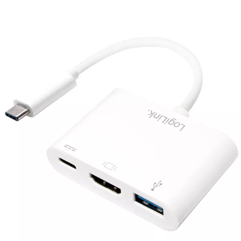 LogiLink USB-C till HDMI + USB-C + USB Adapter