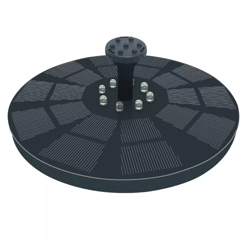 INF Solcellsdriven Vattenfontän med Färgglad Belysning