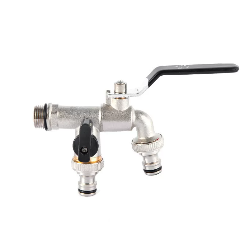 INF Utomhuskran dubbelt utlopp, 1/2 tum haninlopp, dubbelt 3/4 tums utlopp