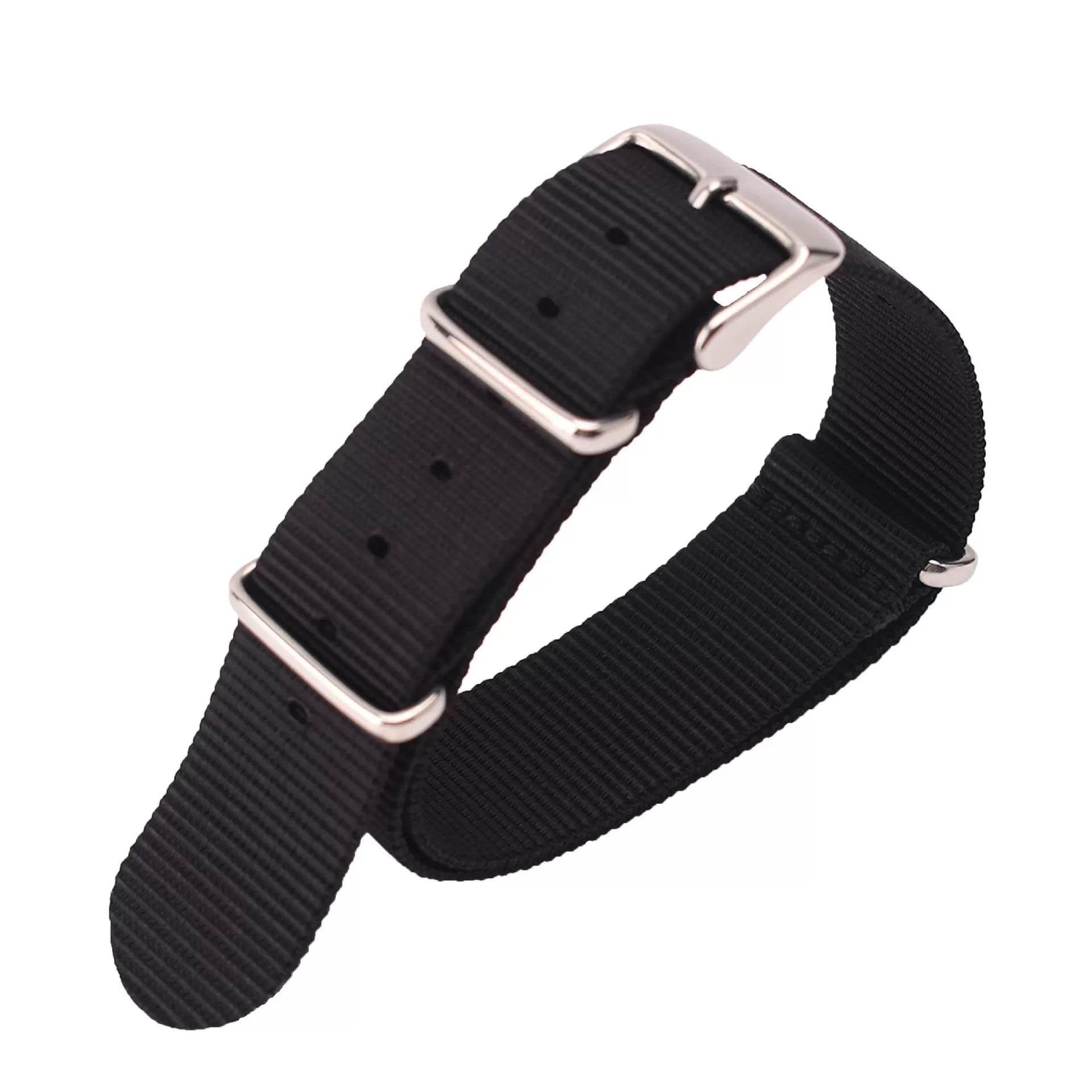 INF Ersättande Klockarmband i Nylon - 22 mm Svart