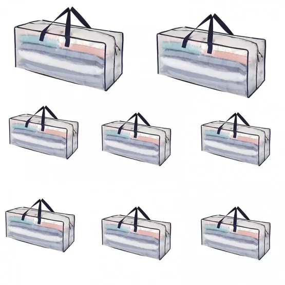 INF Transparent PP Vävd Flyttväska 8-pack