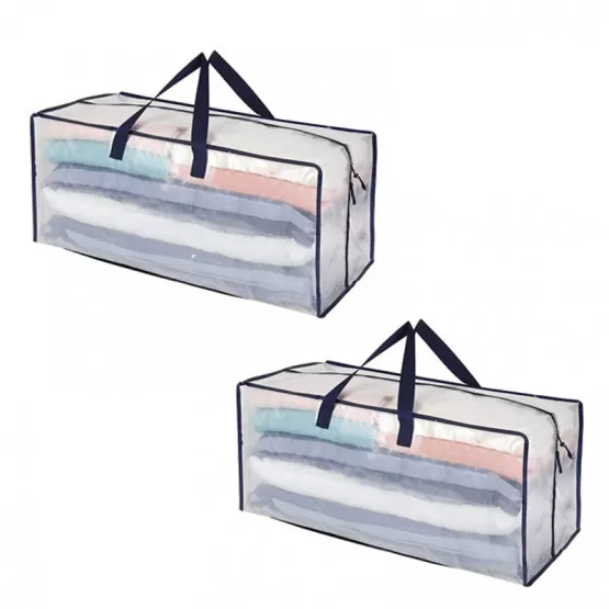 INF Transparent PP Vävd Flyttväska 2-pack