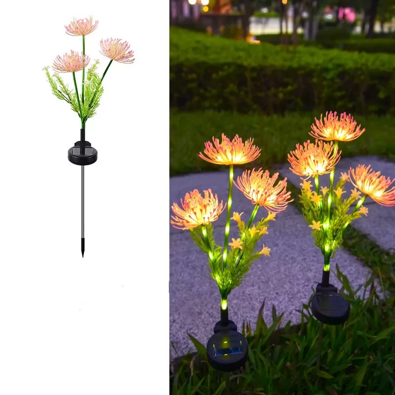 INF Solar blomljus för utomhusträdgård Rosa