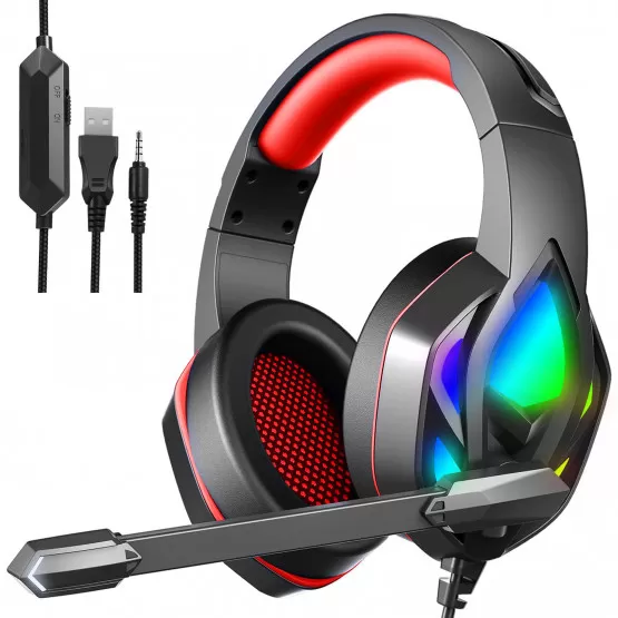 INF H100 Gaming Headset / Trådbundna over-ear-hörlurar